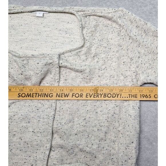 Pure Jill  Women's Cardigan Sweater Medium Gray  Open Front Knit Pockets Comfy - Picture 8 of 9